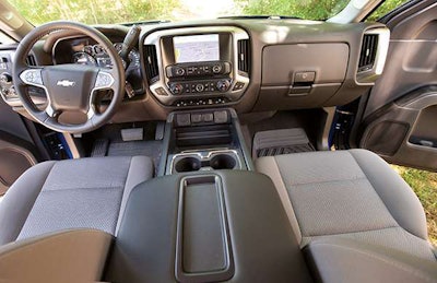 LT’s cloth seats, with the optional MyLiink audio/navi system, makes for a comfortable work truck.
