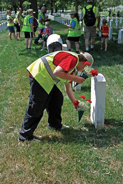 Industry professionals’ children volunteered their time to install plants, create flower arrangements and later lay the flowers on the graves. They also talked about why giving back was important to them.