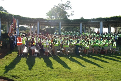 Hundreds of landscapers went to Arlington National Cemetery to volunteer their time and services.