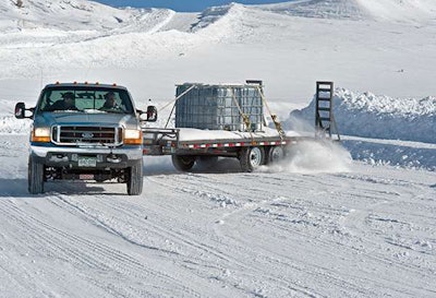 Bringing a jackknifing trailer back in control requires keeping the pickup’s wheels straight while adding throttle to help pull the trailer back in line. Controlled trailer braking comes after the combo is straightened out.