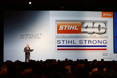 Dr Rüdiger Stihl, Member Of The Advisory Board Of Stihl Holding Ag & Co Kg And Member Of The Supervisory Board Of Stihl Ag, Speaks At The Stihl National Sales Meeting