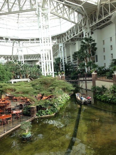 Guests can enjoy boat rides around the grounds.