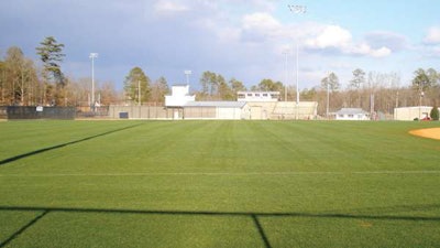 Landscaper Jonathan Copeland applies fertilizer in early October and then again in early-to-mid December.