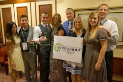 Rudy Larsen, third from the left, and his team celebrated winning the Landscaper of the Year.