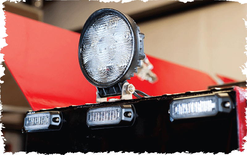 Properly placed LED flood/work lights and warning strobes are essentials on a well-equipped service body.