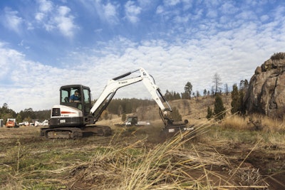 Conservation Plot Before E55 Flail Mower Clearing Brush 214767 133638 Hr