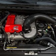 The 2016 Nissan Titan uses a 310 horsepower Cummins V-8 diesel.