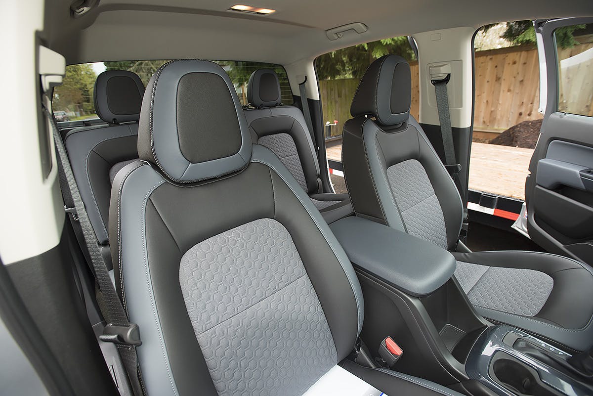 The Z71 trim level is the premium package. Power seats, lost of creature comforts and six-speed automatic are standard on this model. Seats, front and rear, are well-bolstered with good support and plenty of legroom.