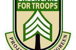 project evergreen greencare for troops logo with tree and badge