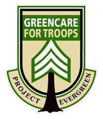 project evergreen greencare for troops logo with tree and badge