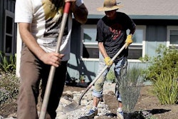 Kurt Christiansen of Christiansen Associates joins local landscapers to at the Santa Cruz County Animal Shelter. Photo: Kevin Johnson, Santa Cruz Sentinel.