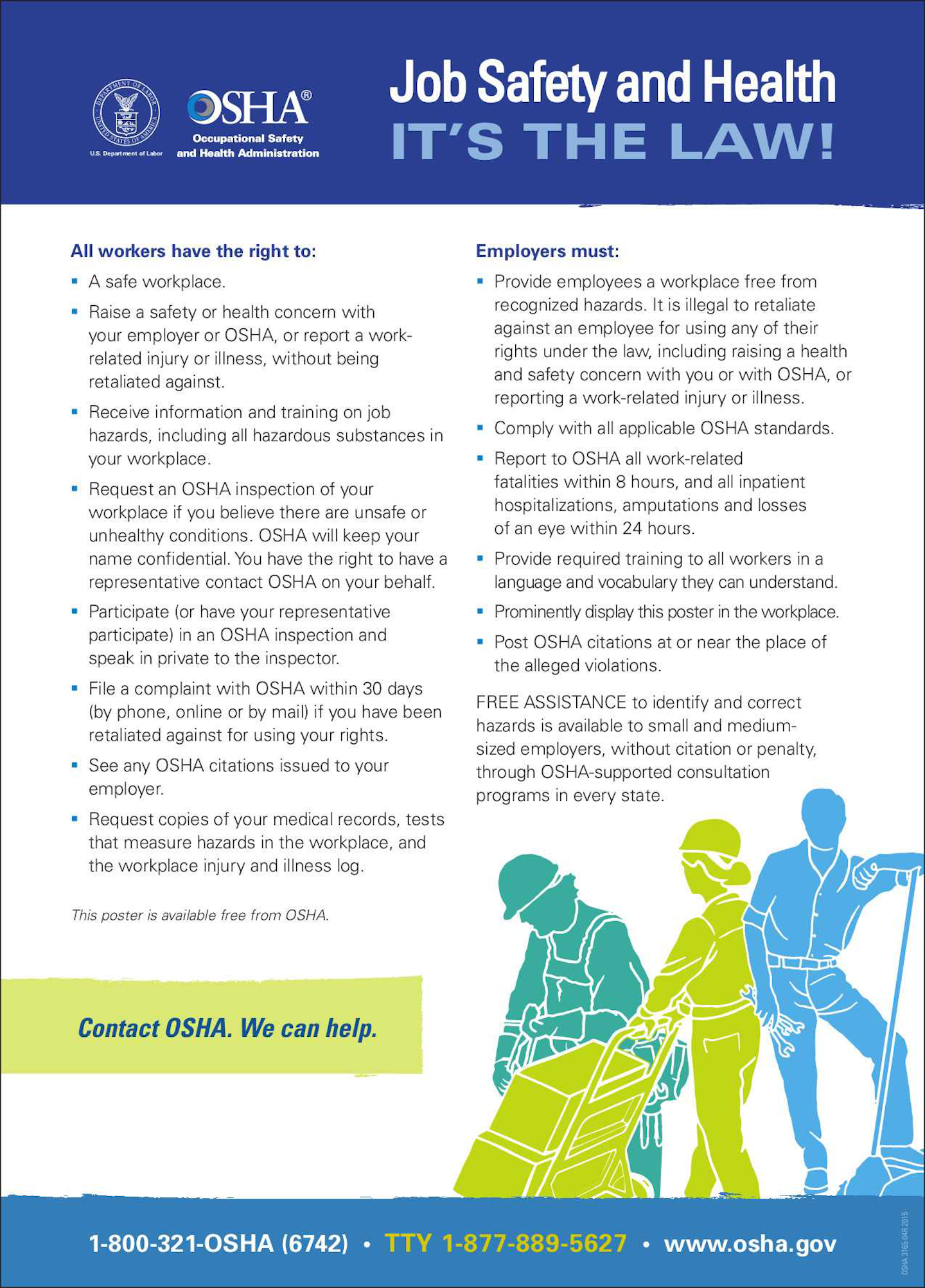 Required OSHA poster updated available for download Total Landscape Care