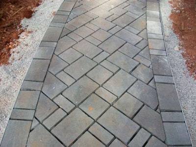 Joints between permeable pavers allow water to filter down through the system. Photo: Fred Adams Paving, Morrisville, North Carolina.