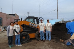 Case and CNH Industrial workers participated in the event, with Case also donating the use of an SV300 skid steer.