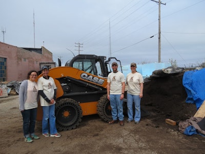 Case and CNH Industrial workers participated in the event, with Case also donating the use of an SV300 skid steer.