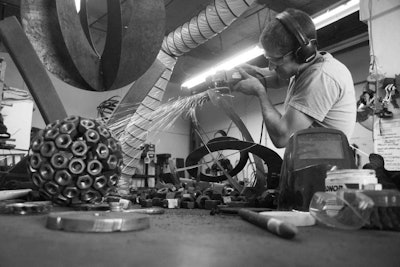 Fowler at work on his next creation. Photo: davidfowlerdesigns.com