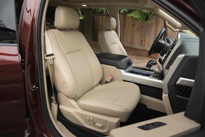 Access to the front and rear seats in the new F-150s is excellent. The front doors have been shortened some 2 inches so the rear doors could be made longer, greatly increasing access to the rear of the SuperCrew with zero negative impact up front. Photo: Bruce W. Smith