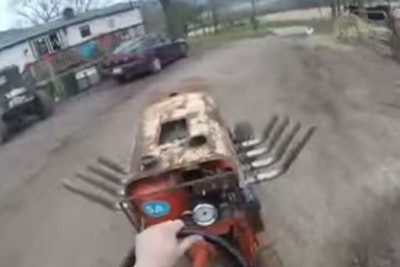 Man turns tractor into a speed demon with a new engine. Photo: Bold Ride
