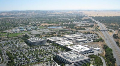 Intel’s seven-building campus in Folsom, California, reduced its water usage by 46 percent. Photo: Google Maps