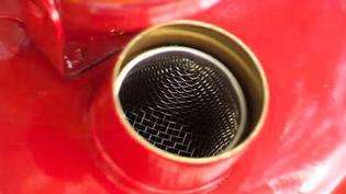 The small mesh device helps prevent the ignition of vapors inside gasoline cans. Photo: wday.com