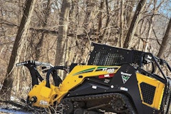 The compact forestry tractor’s hydraulic system optimizes horsepower to the mulcher attachment. Photo: Vermeer.com