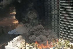 The fire took place on the 14th-floor rooftop pool deck. Photo: Carlov Blog