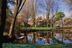 Jensen also designed the landscape surrounding the Ford House, seen here. Photo: fordhouse.org