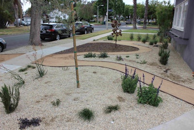 This drought-tolerant landscaping project was completed by Salazar Gardening, where the turf-removal rebate program represented about 40 percent of the company’s work. Photo: SalazarGardening.com