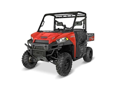 The new Ranger 570 Full-Size retails for $9,999. It has a 60-inch wide three-seat chassis and a rear-mounted 44 horsepower ProStar 570 engine. Photo: Polaris