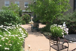 The Sensory Garden at St. John Neumann Nursing Home in Philadelphia is one of many therapeutic designs by Design for Generations, a firm based in Medford, New Jersey, and headed by landscape architect Jack Carman.