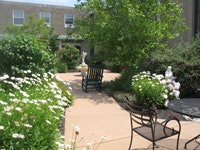 The Sensory Garden at St. John Neumann Nursing Home in Philadelphia is one of many therapeutic designs by Design for Generations, a firm based in Medford, New Jersey, and headed by landscape architect Jack Carman.