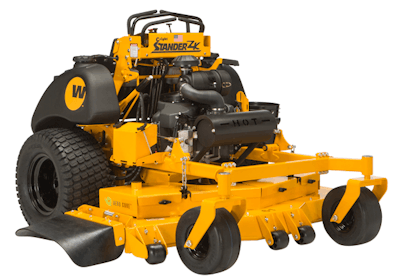 Wright Manufacturing’s Stander ZK is among the company’s popular commercial stand-on mowers.