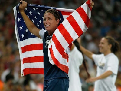 U.S. Women’s National Soccer Team co-captain Abby Wambach is speaking out on the benefits of natural grass vs. synthetic turf. Photo: RISE