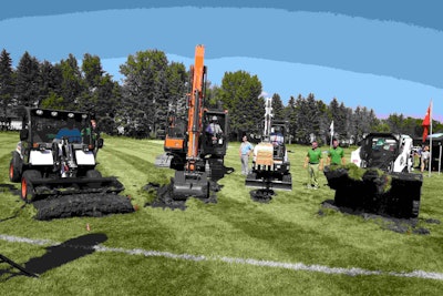 Bobcat compact machines and a Doosan excavator were used to break ground for the headquarters expansion. Photo: Bobcat