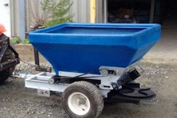 The Eco 50 Compost Spreader hasa spreading width of 3-18 feet. Photo: Ecolawn