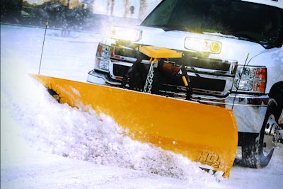 The HD2 snowplow comes in widths ranging from 7 feet 6 inches to 9 feet. Photo: Fisher Engineering
