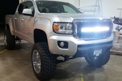 The LED Grille bar adds the extra lighting you need for dark, winding roads at night. Photo: Hard Working Trucks