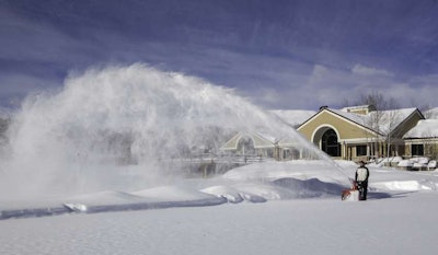 The HSS1332 blows snow up to 56 feet. Photo: Honda Power Equipment