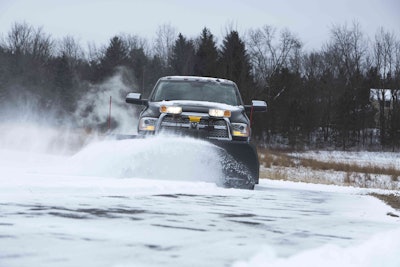 The steel straight-blade plow in the Heavy-Duty Series is 31 inches tall. Photo: SnowEx
