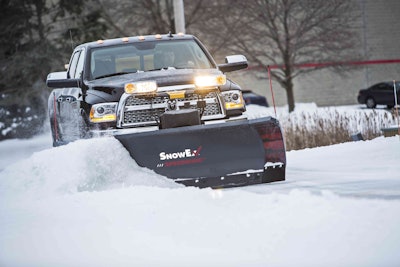 The wings of the Speedwing blade automatically adjust according to the angle of the plow. Photo: SnowEx