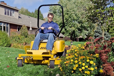 Hustler Turf’s Zeon is an all-electric mower and just one of the alternative fuel options for landscapers to consider. Photo: Hustler Turf