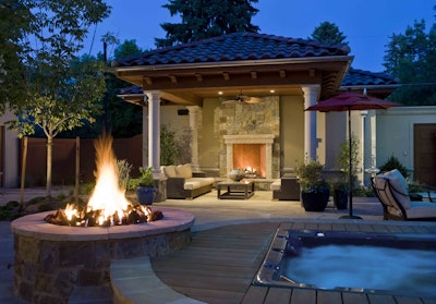 Fire features help extend the amount of time your clients will spend outdoors. Photo: cubeworld.co