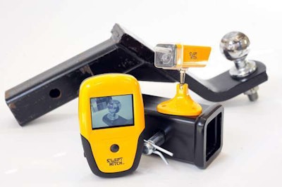 Swift Hitch’s hand-held monitor gives a clear view from the camera. Photo: Swift Hitch