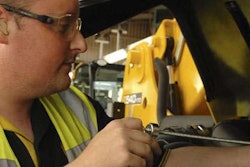 A technician works on JCB equipment at one of the company’s factories. The new program is for technicians working at JCB dealers throughout North America. Photo: JCB