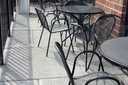 Percoa’s pre-cast, pervious concrete pavement allows rainwater to drain through the entire surface of the material. Photo: Percoa USA