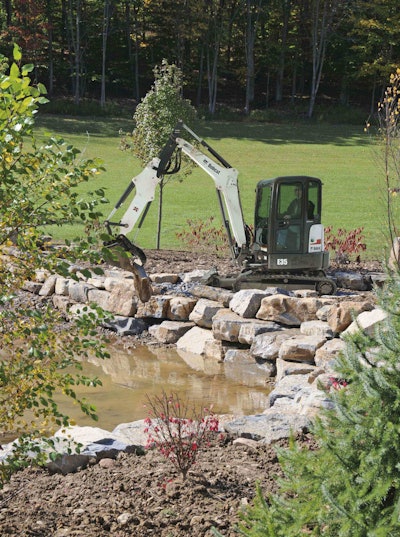 In meeting pollution standards, manufacturers of machines such as this Bobcat E35 also achieved greater fuel economy and lower engine operating temperatures. Photo: Bobcat