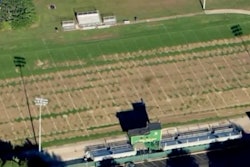 St. Edward Central Catholic High School is searching for a location to play football after its field was damaged by weed killer. Photo: wgntv.com