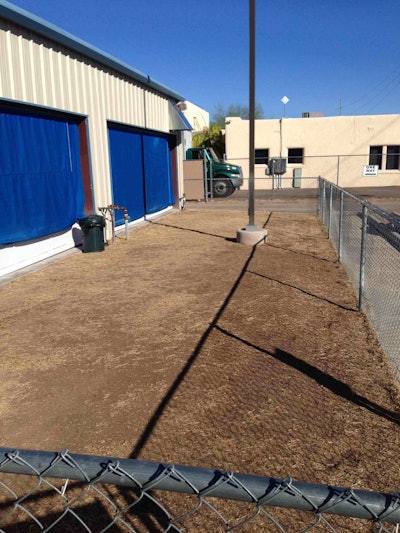 The Humane Society of Southern Arizona’s yard before the landscape makeover. Photo: Santa Rita Landscaping