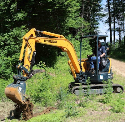 This Hyundai R35Z-9A compact excavator is one of six Tier 4 Final-compliant models that recently became available in North America.