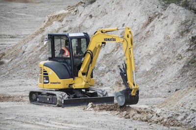Both the PC45MR-5 and this PC55MR-5 are specially designed to handle work in confined spaces.